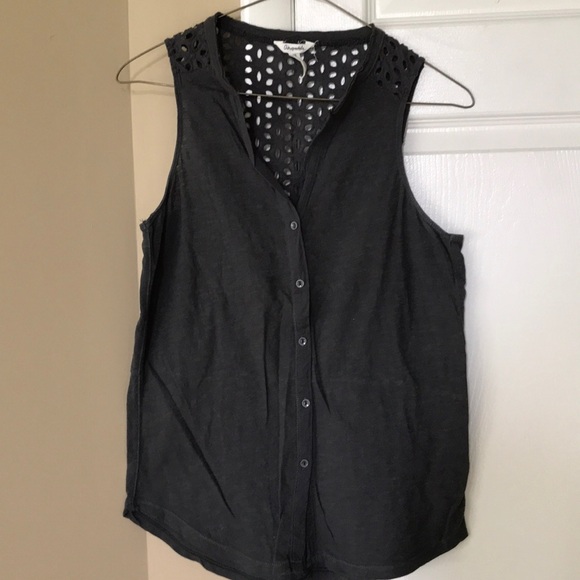 Dark Gray, sleeveless top, XS - Picture 1 of 6